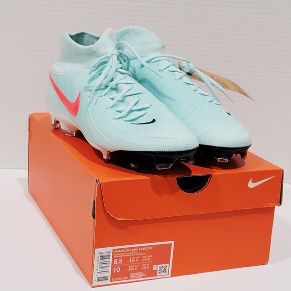 Nike Phantom Luna 2 Pro FG Soccer Cleats Mens Size 8.5 Women 10 Mint Atomic  Red